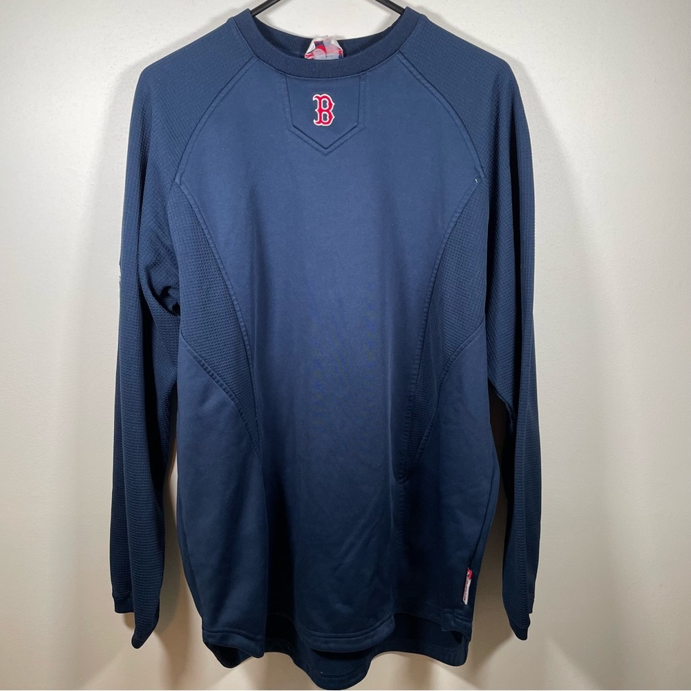 Majestic MLB Boston Red Sox Long Sleeve Thermal BP Top Shirt Therma Base L-XL